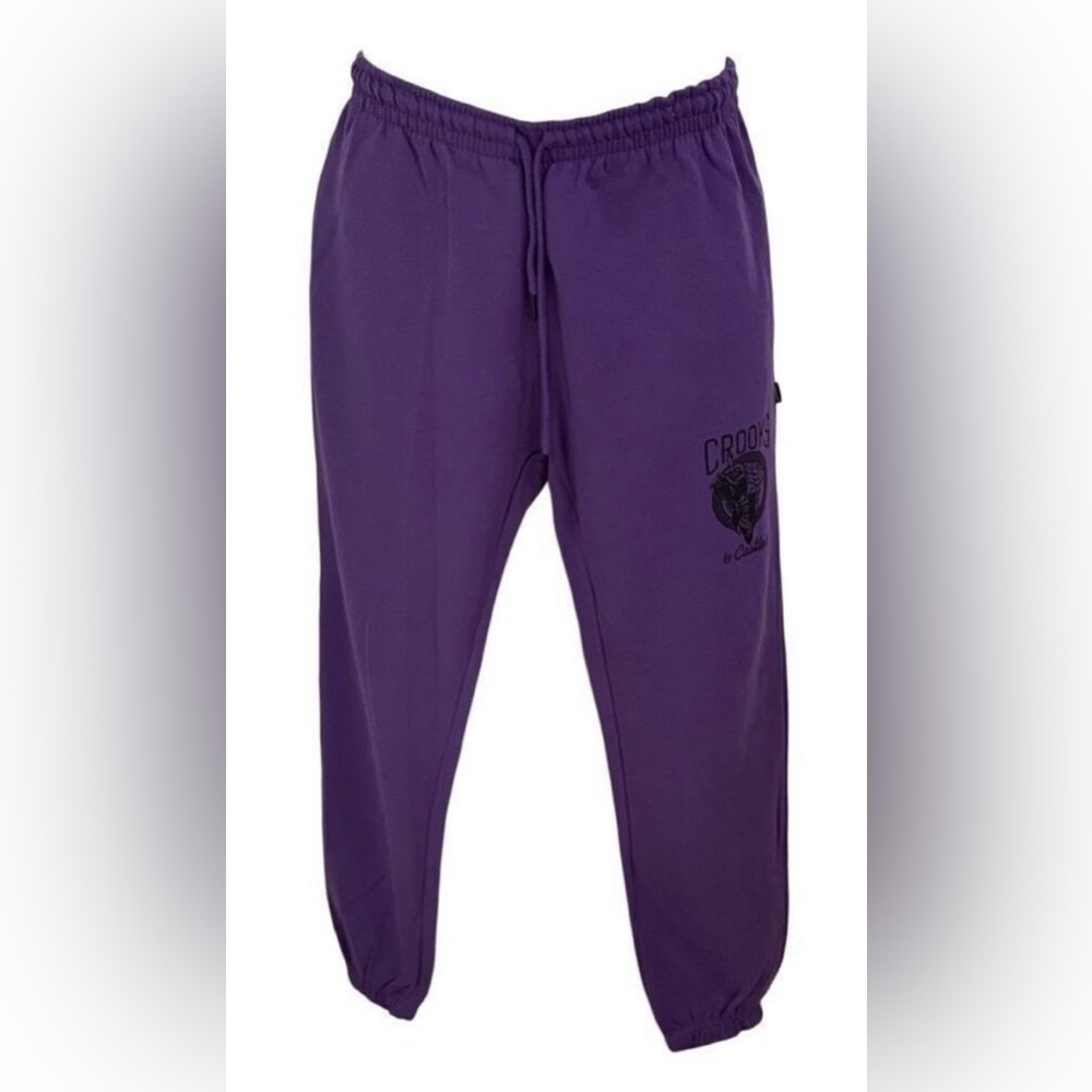 Crooks & Castles Purple Sweatpants Relaxed Fit
